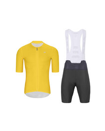 HOLOKOLO Cyklistický krátký dres a krátké kalhoty - ELEVATE - antracitová/žlutá